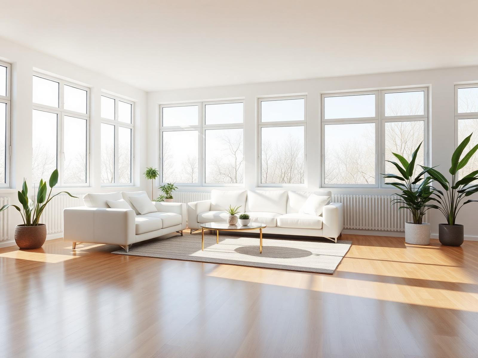 Bright, spotlessly cleaned living room by CleanGlow